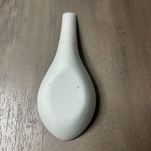 4 Vintage Hand-Painted Floral Asian Japanese Ceramic Soup Spoons Gold Accents - Picture 5 of 5